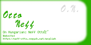 otto neff business card